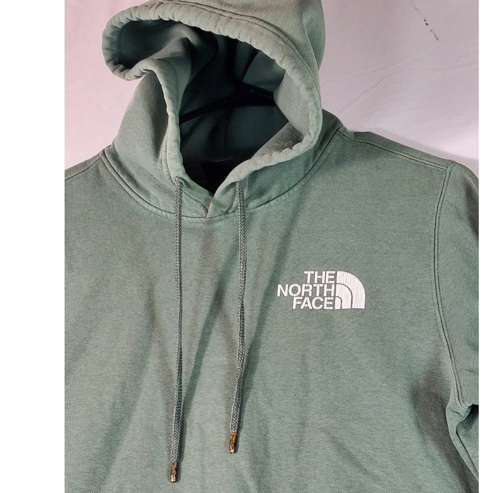 The North Face Mens Hoodie Green Pullover Hooded Sweatshirt‎ Size Small